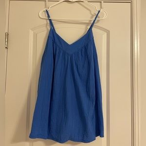 blue target flowy tank top